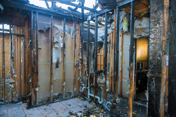 Professional Fire Damage Removal technician working in Salamanca, NY